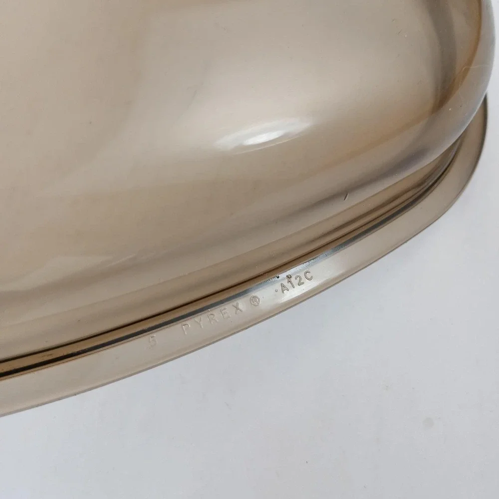 Pyrex Corning Ware 5 A12C Square Replacement Lid Only Amber Glass No Chips Vtg